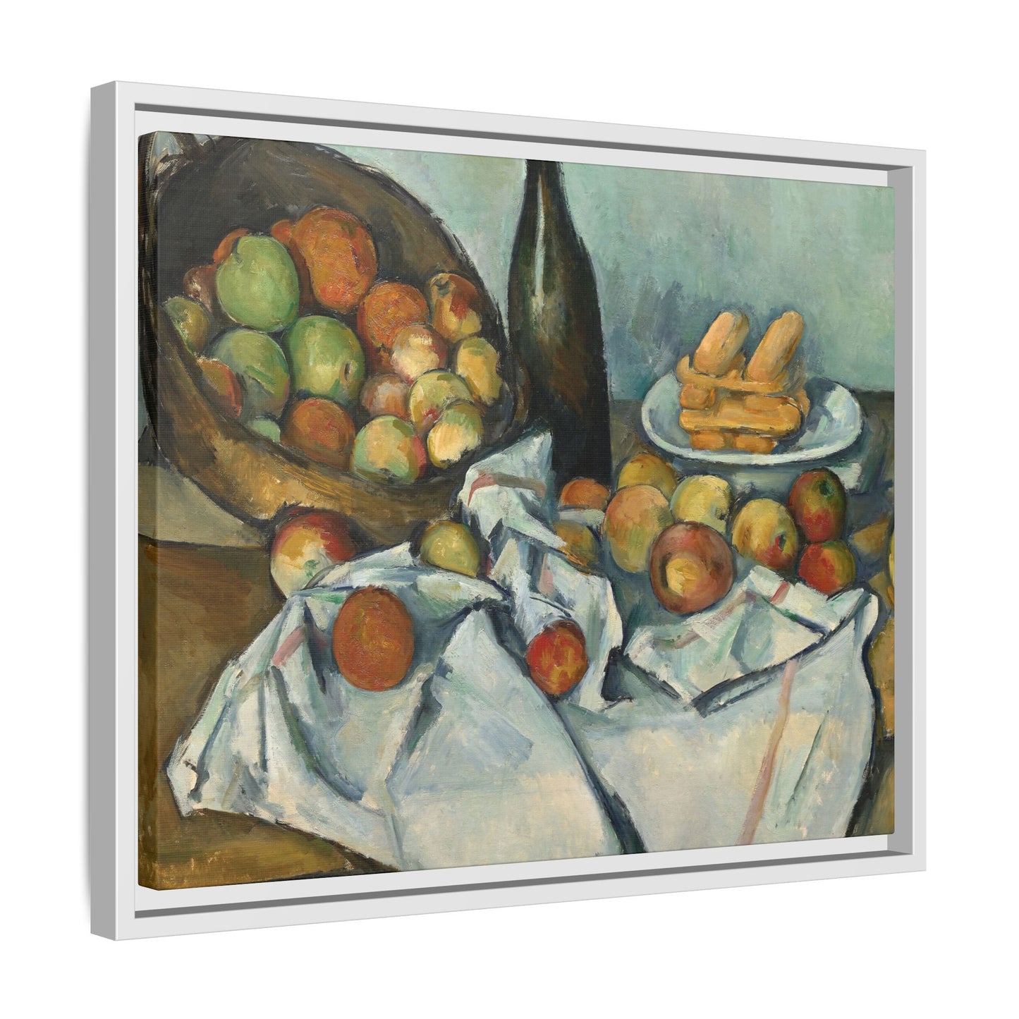 Cézanne, Paul - Basket of Apples (1893) - Matte Canvas, Framed