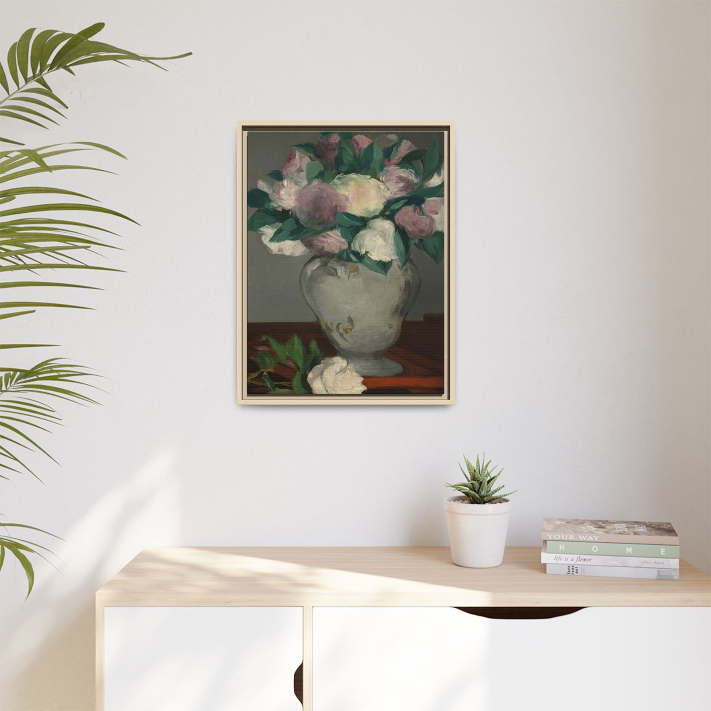 Manet, Édouard - Peonies (1864) - Matte Canvas, Framed