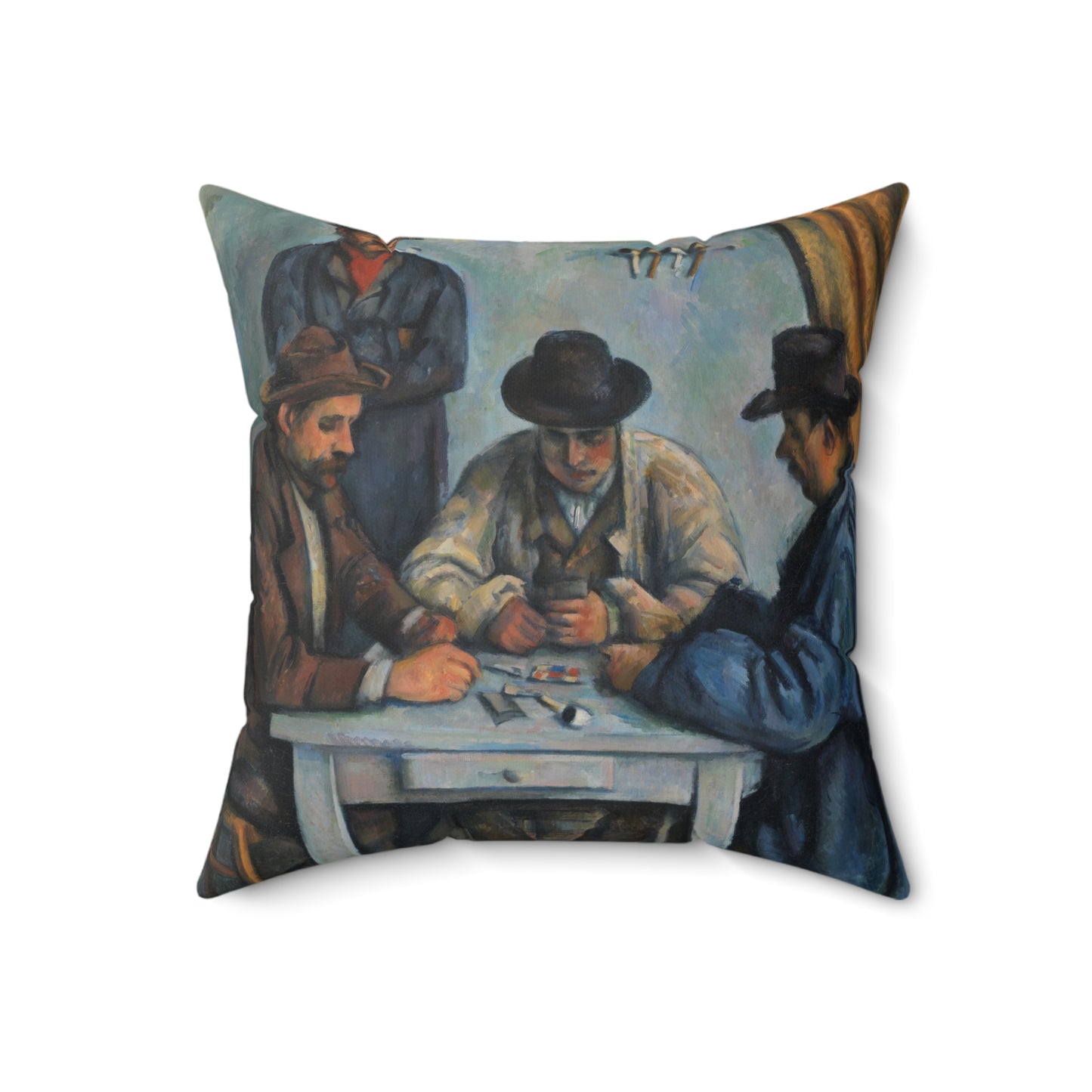 Cézanne, Paul - The Card Players (1892) - Suede Square Pillow