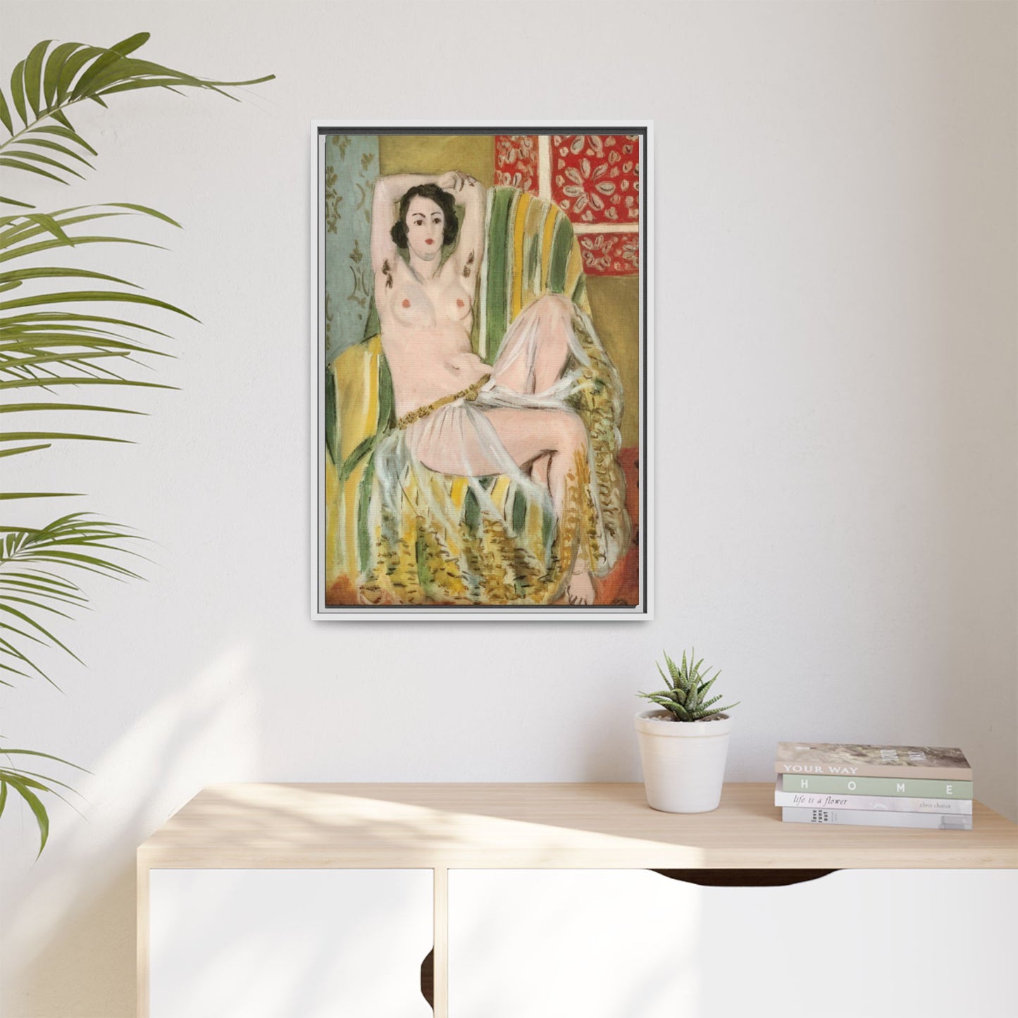 Matisse, Henri - Odalisque with Raised Arms (1923) - Matte Canvas, Framed