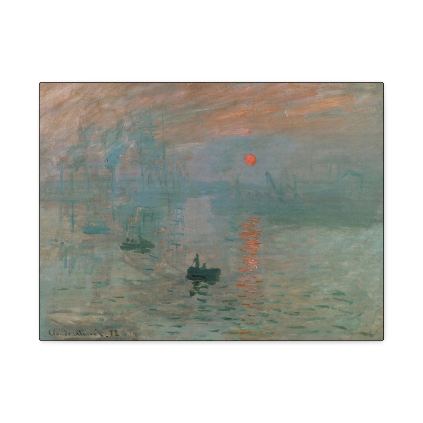 Monet, Claude - Impression, Sunrise (1872) - Canvas Block, unframed