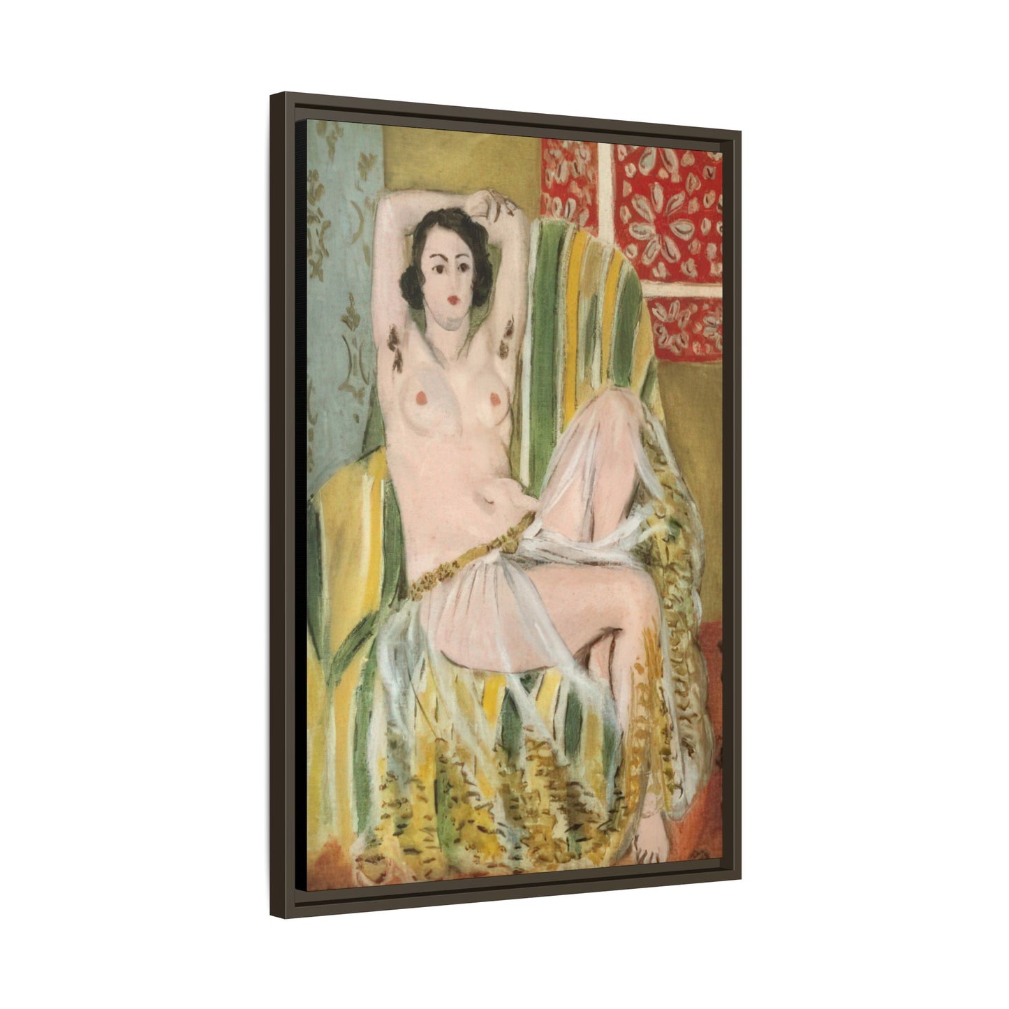 Matisse, Henri - Odalisque with Raised Arms (1923) - Matte Canvas, Framed