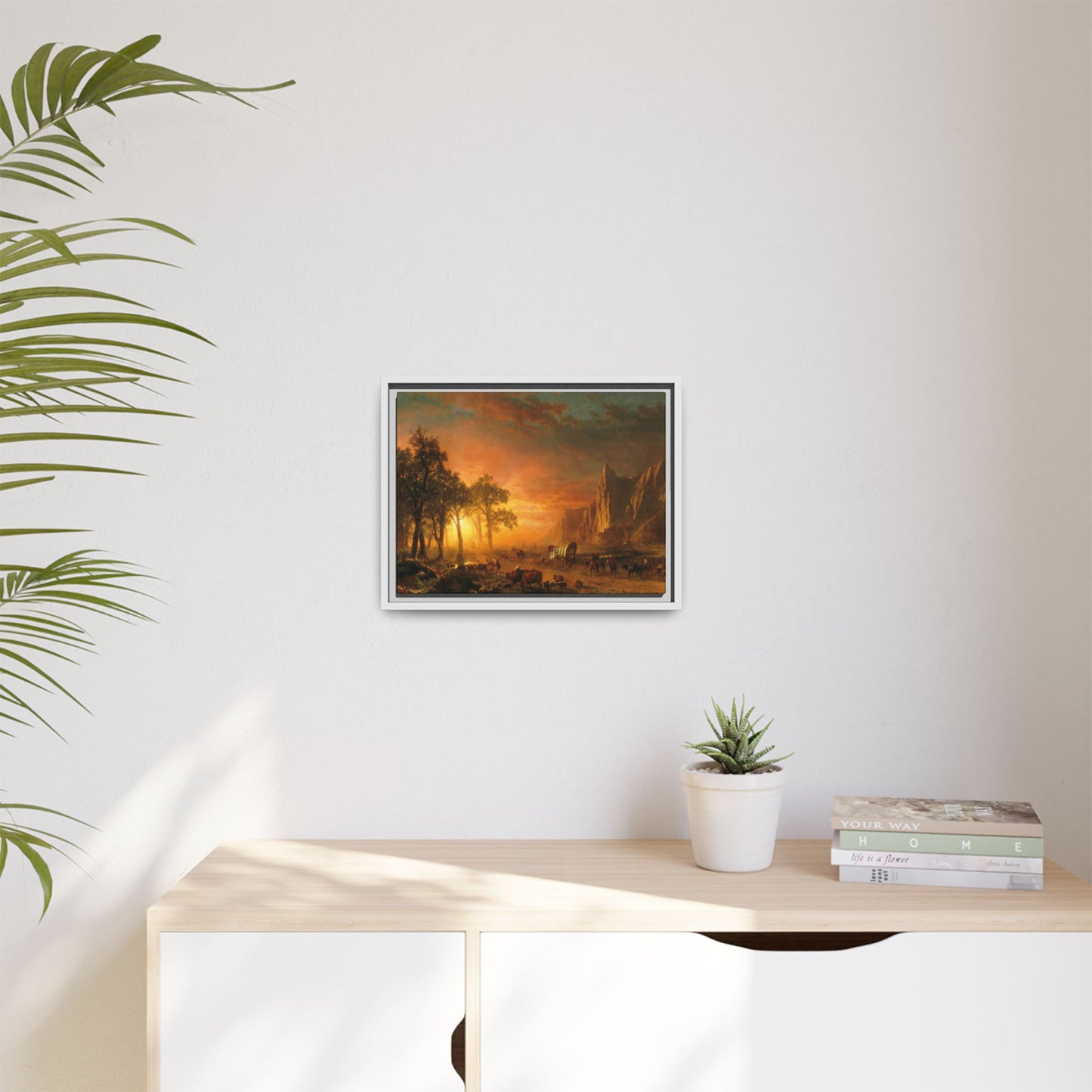 Bierstadt, Albert - Emigrants Crossing the Plains (1867) - Matte Canvas, Framed