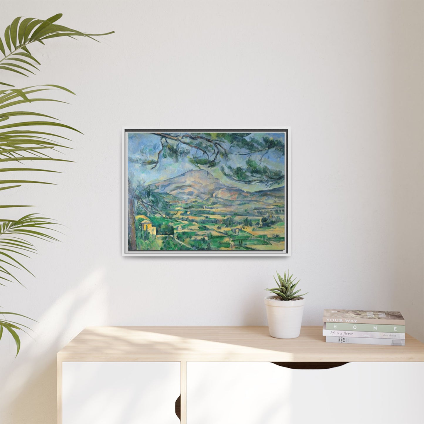 Cézanne, Paul - Mont Sainte-Victoire with Large Pine (1887) - Matte Canvas, Framed