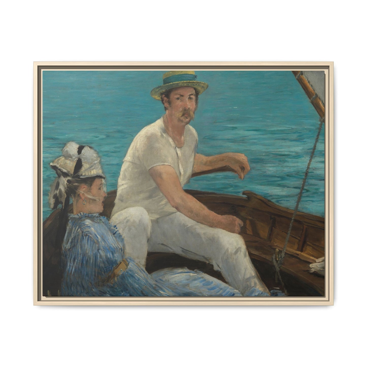 Manet, Édouard - Boating (1874) - Matte Canvas, Framed