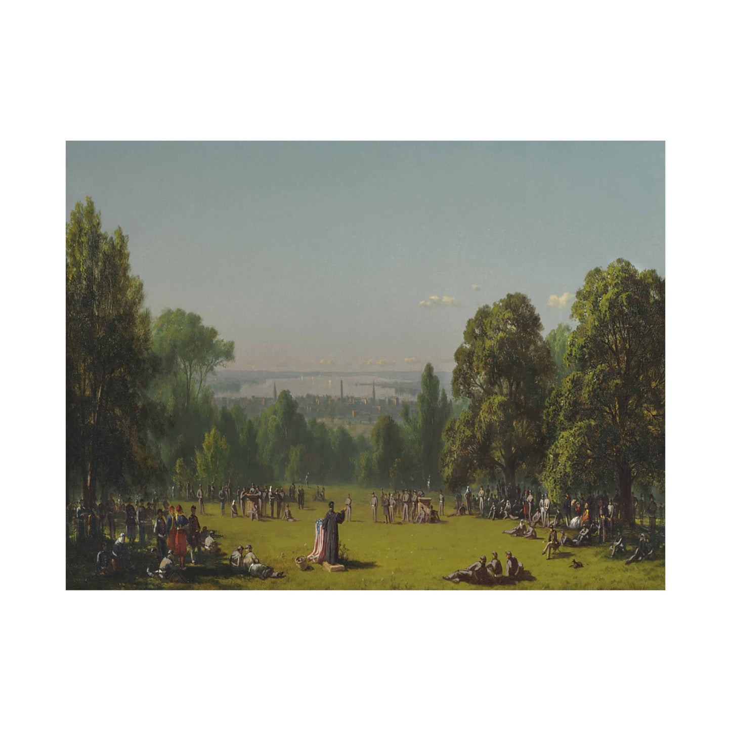 Gifford, Sanford Robinson - Sunday Morning in Camp  (1861) - Satin Posters