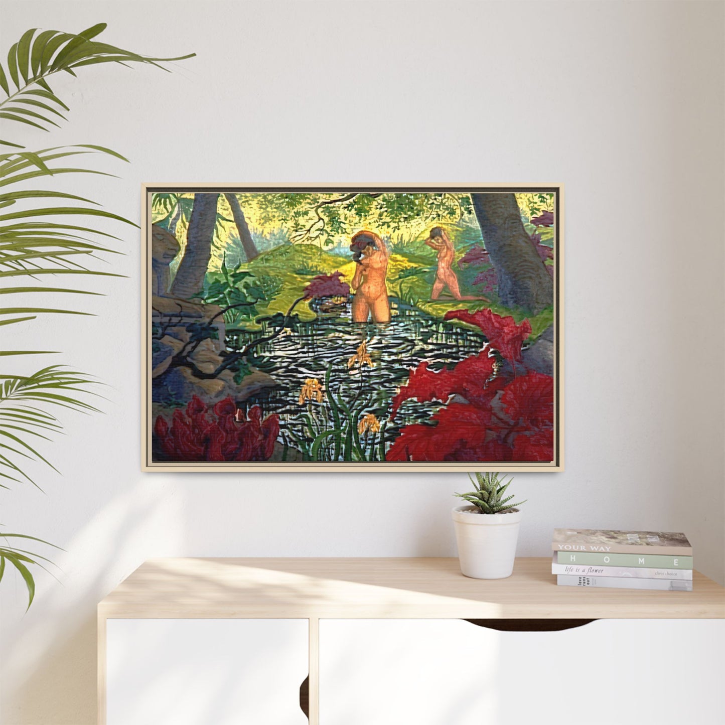 Ranson, Paul - The Lotus Bather (1906) - Matte Canvas, Framed