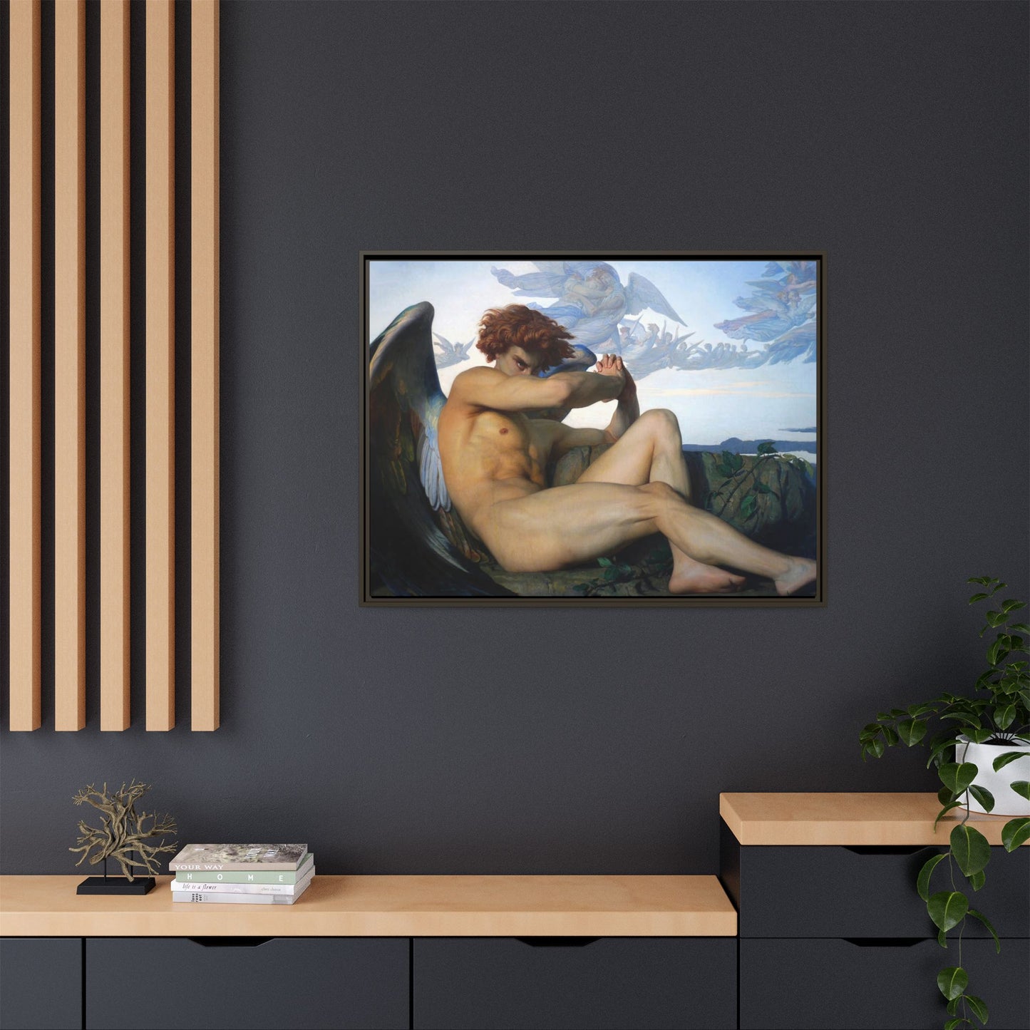 Cabanel, Alexandre - The Fallen Angel (1847) - Matte Canvas, Framed