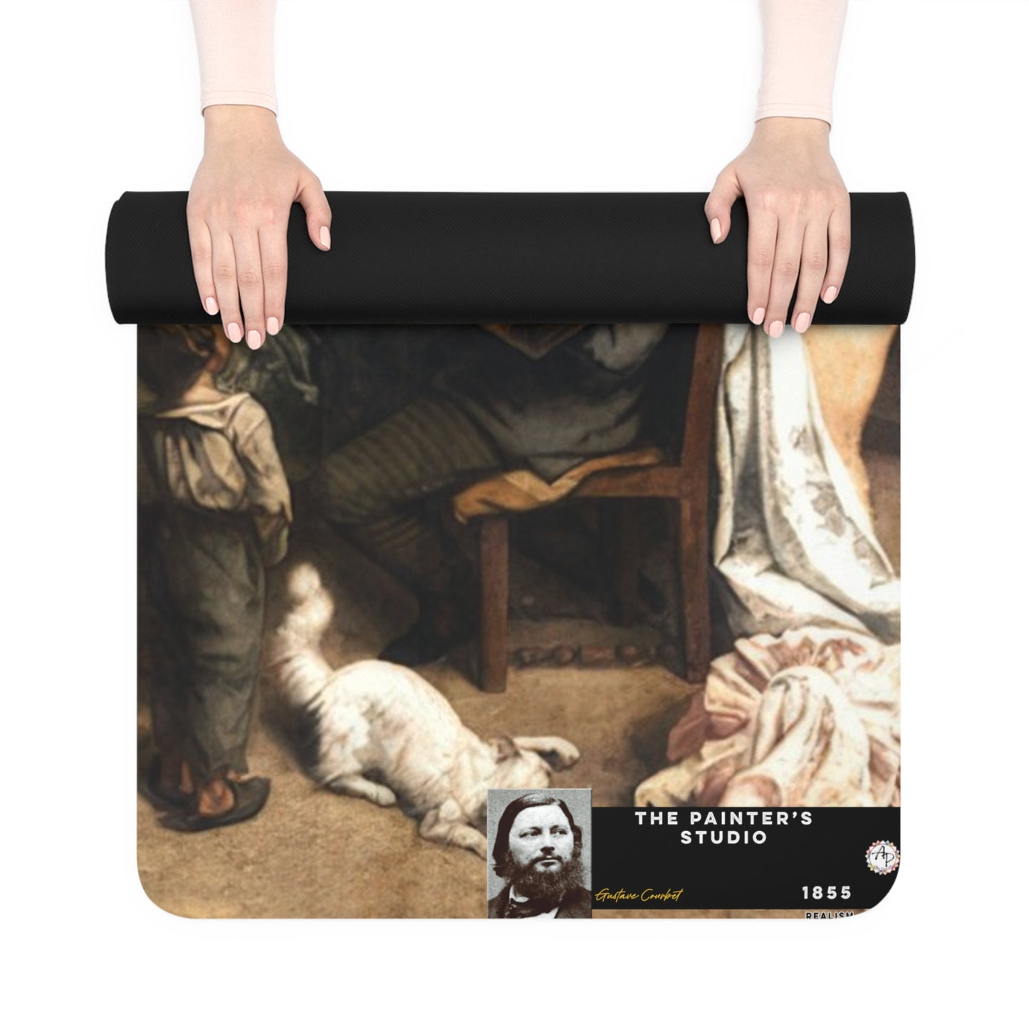 Courbet, Gustave - The Painter’s Studio (1855) - Rubber Yoga Mat
