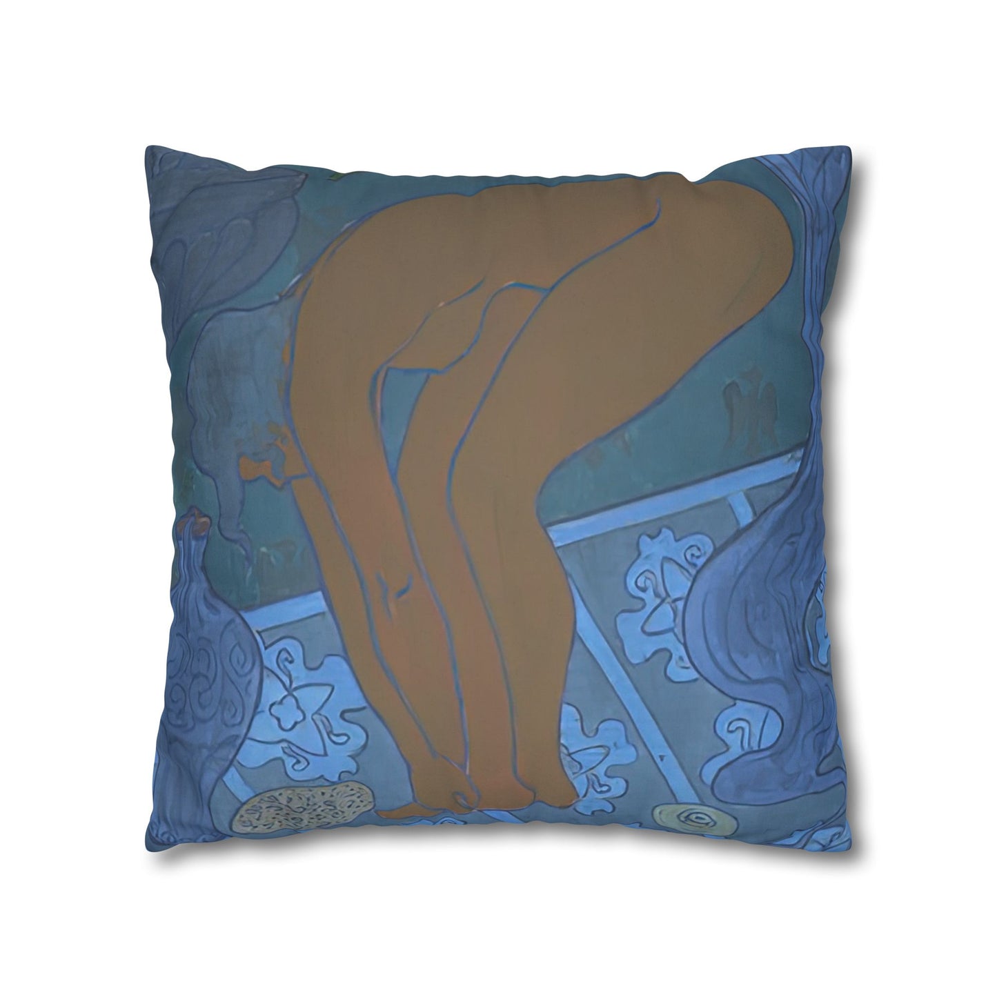 Ranson, Paul - The Blue Bather (1891) - Suede Square Pillowcase