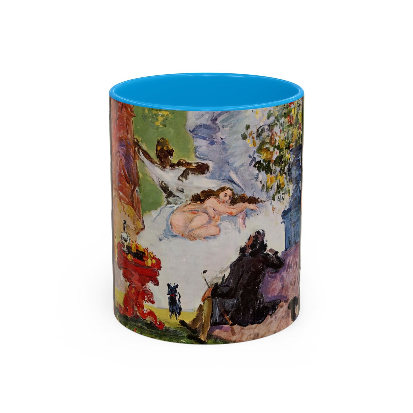 Cézanne, Paul - A Modern Olympia (1874) - Colorful Accent Mugs