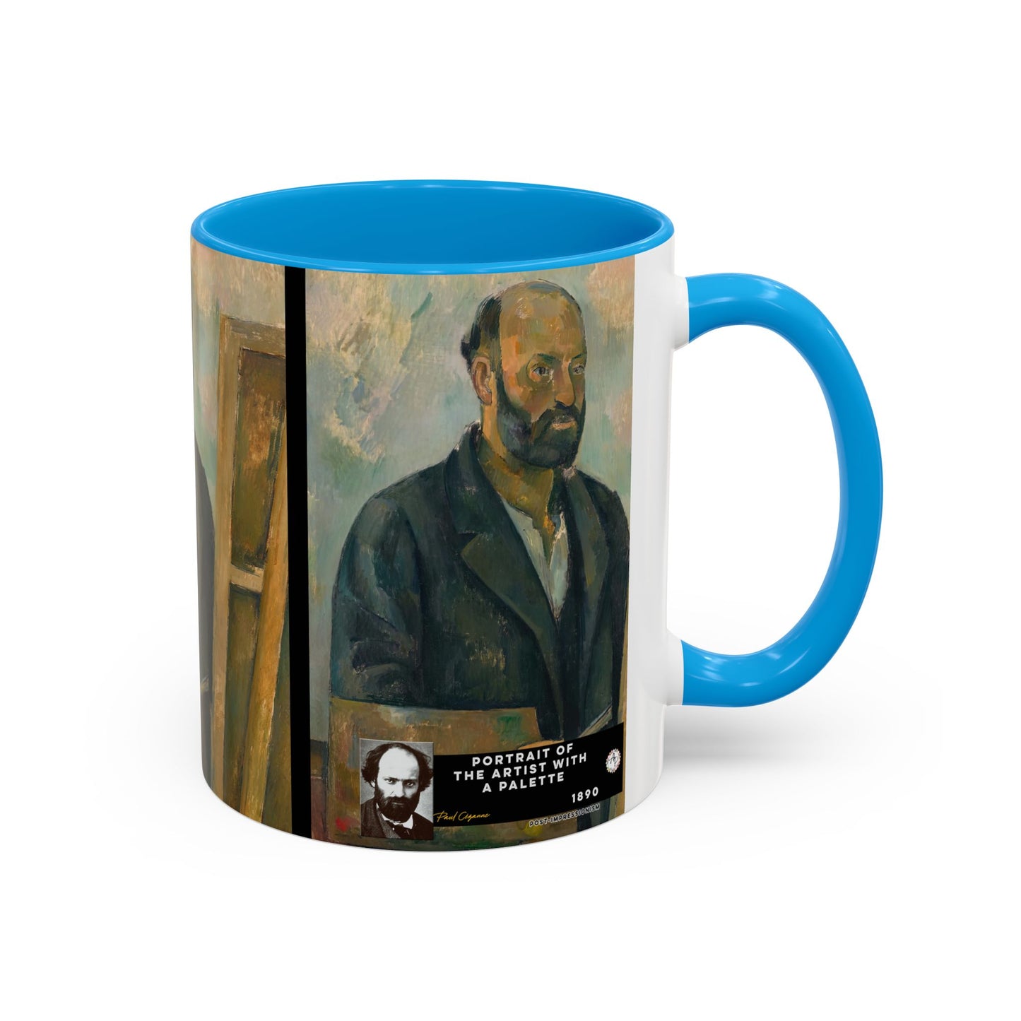 Cézanne, Paul - Portrait of the Artist with a Palette (1890) - Colorful Accent Mugs