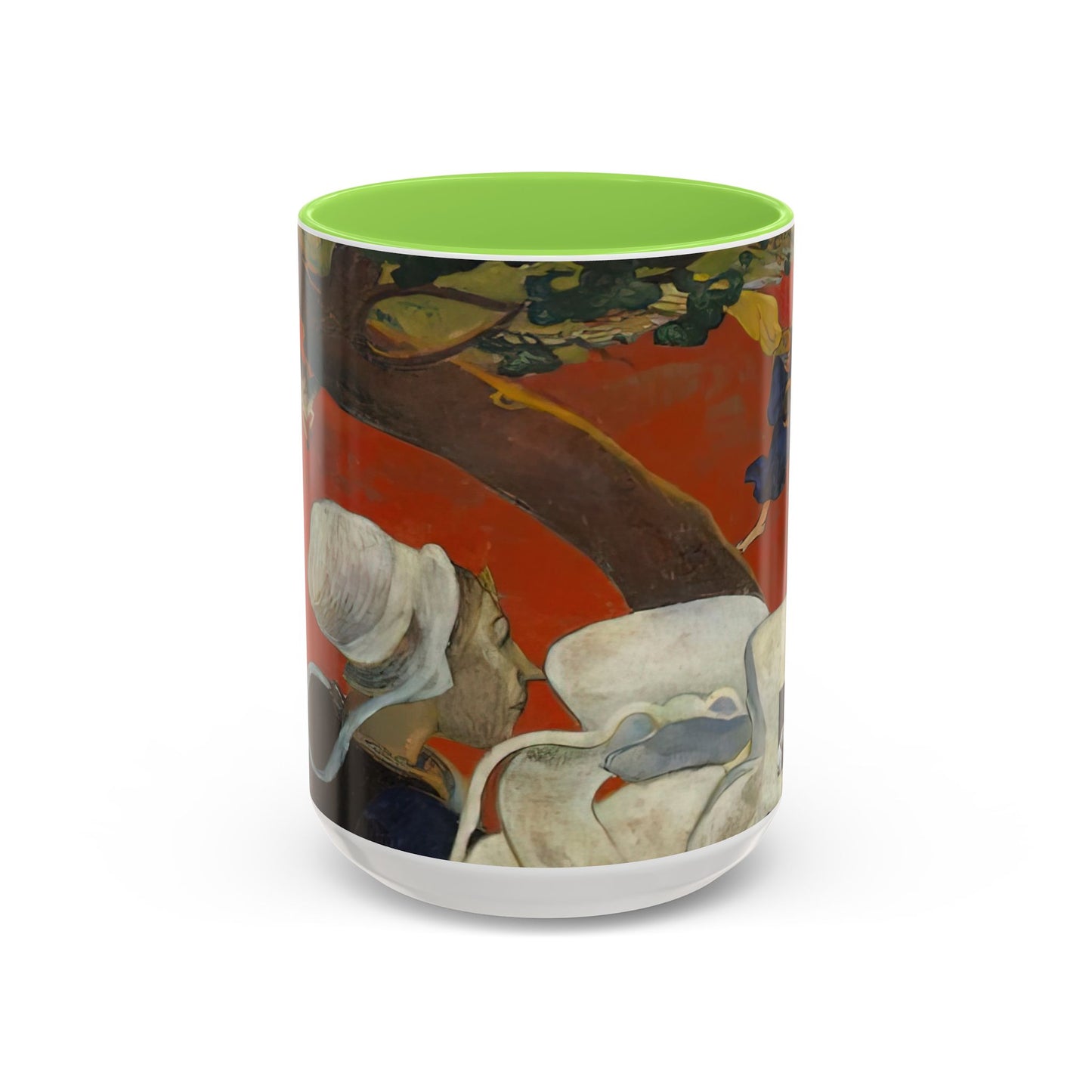 Gauguin, Paul - Vision of the Sermon (Jacob Wrestling with the Angel) (1888) - Colorful Accent Mugs