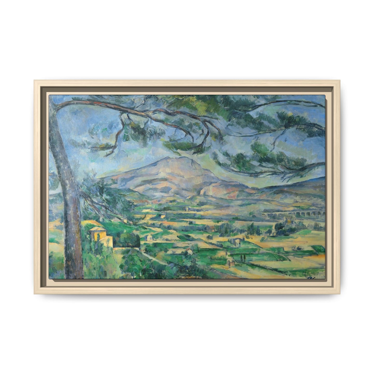 Cézanne, Paul - Mont Sainte-Victoire with Large Pine (1887) - Matte Canvas, Framed