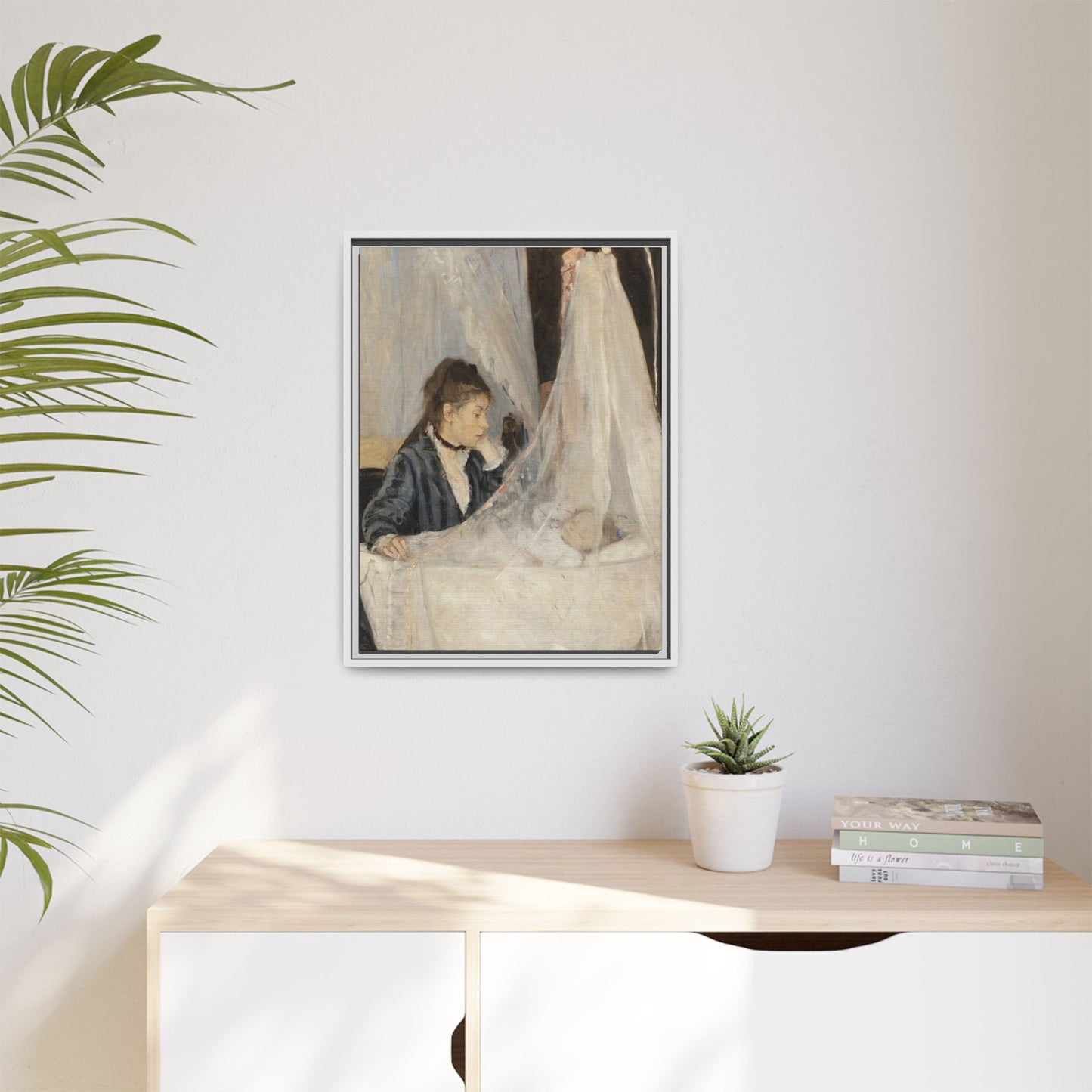 Morisot, Berthe - The Cradle (1872) - Matte Canvas, Framed