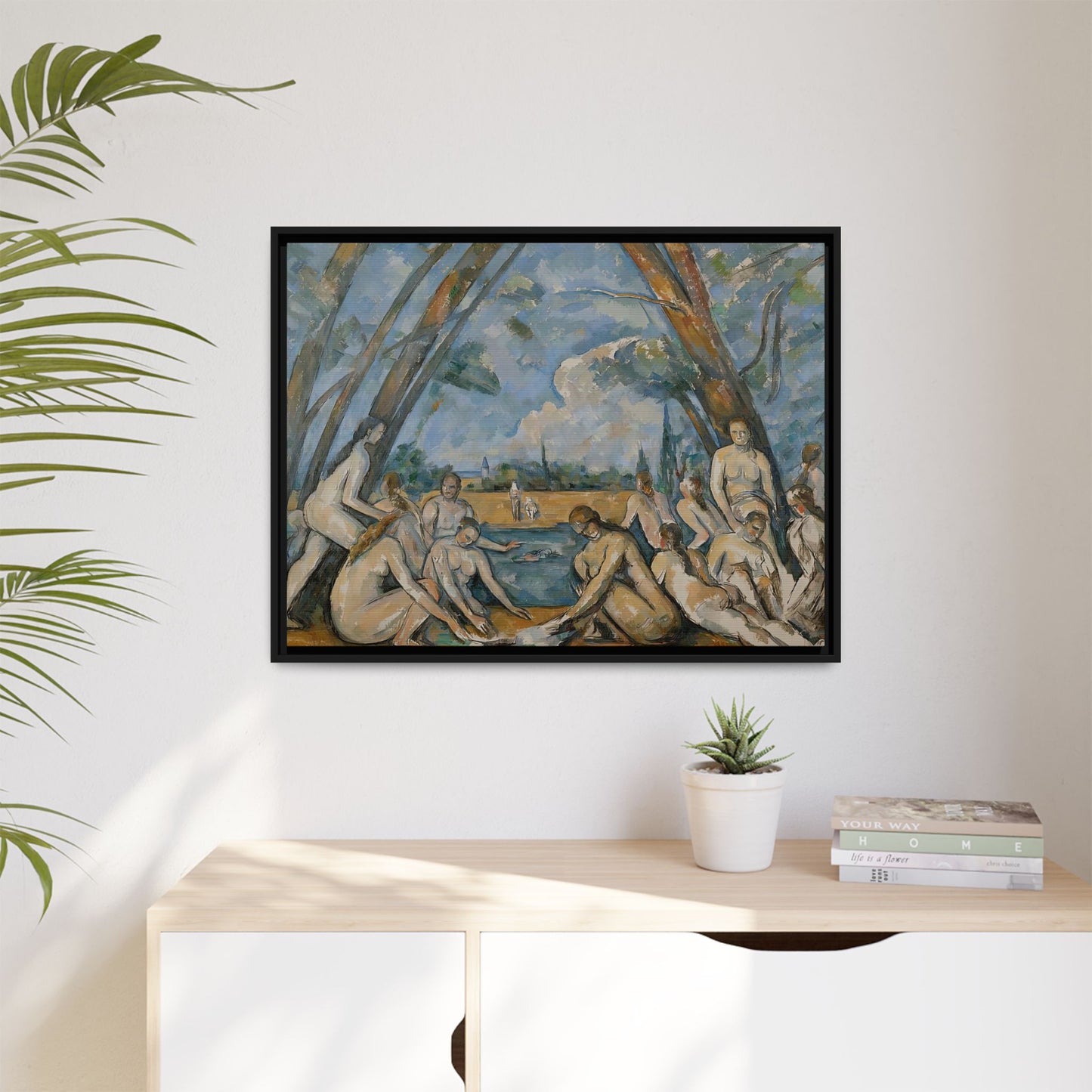 Cézanne, Paul - The Large Bathers (1906) - Matte Canvas, Framed