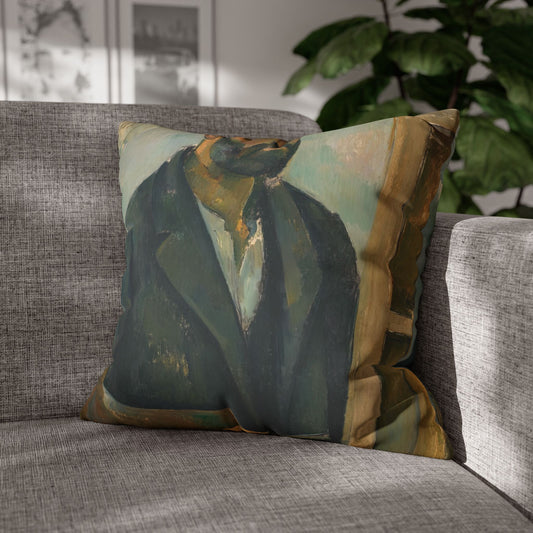 Cézanne, Paul - Portrait of the Artist with a Palette (1890) - Suede Square Pillowcase