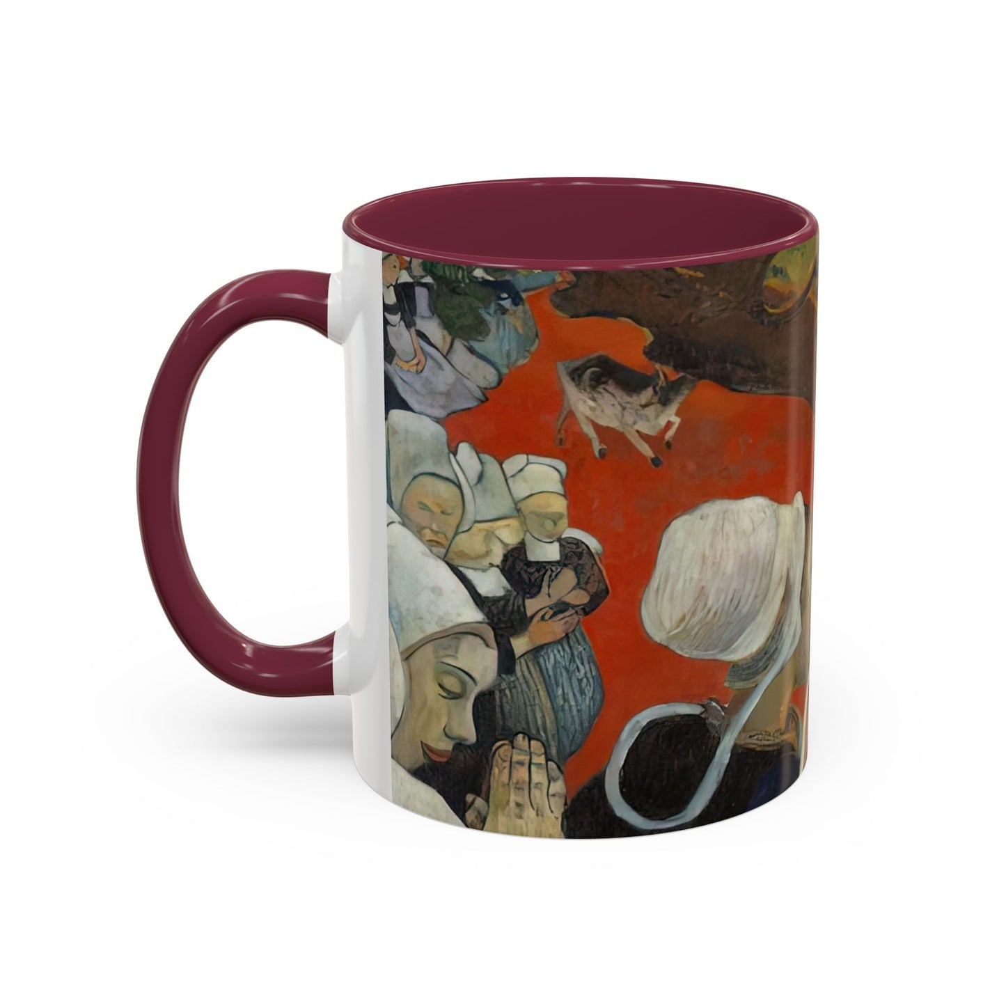 Gauguin, Paul - Vision of the Sermon (Jacob Wrestling with the Angel) (1888) - Colorful Accent Mugs