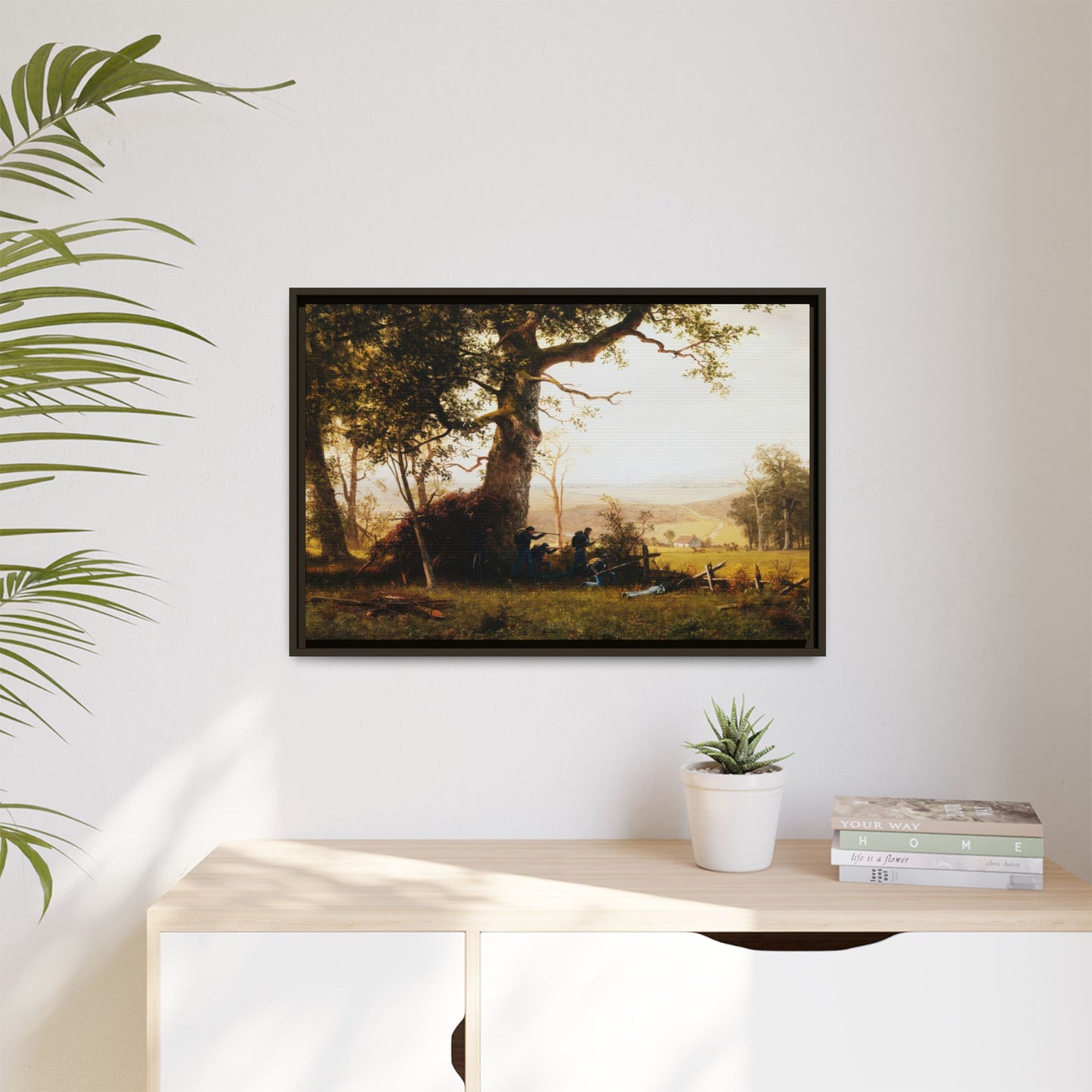 Bierstadt, Albert -  Guerrilla Warfare (1861) - Matte Canvas, Framed