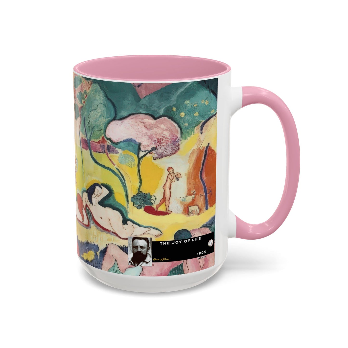Matisse, Henri - The Joy of Life (1905) - Colorful Accent Mugs