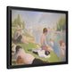 Seurat, Georges - Bathers at Asnières (1884) - Matte Canvas, Framed