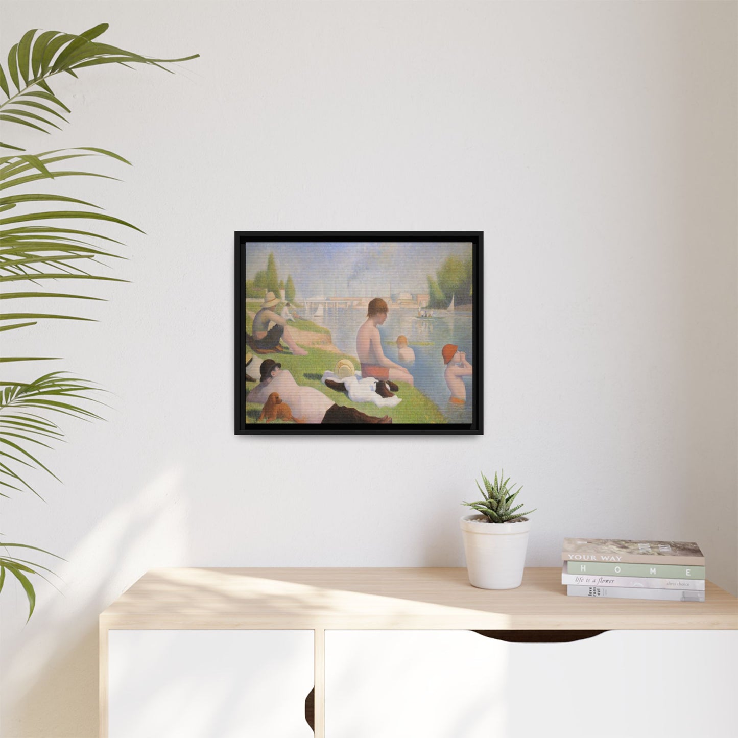 Seurat, Georges - Bathers at Asnières (1884) - Matte Canvas, Framed