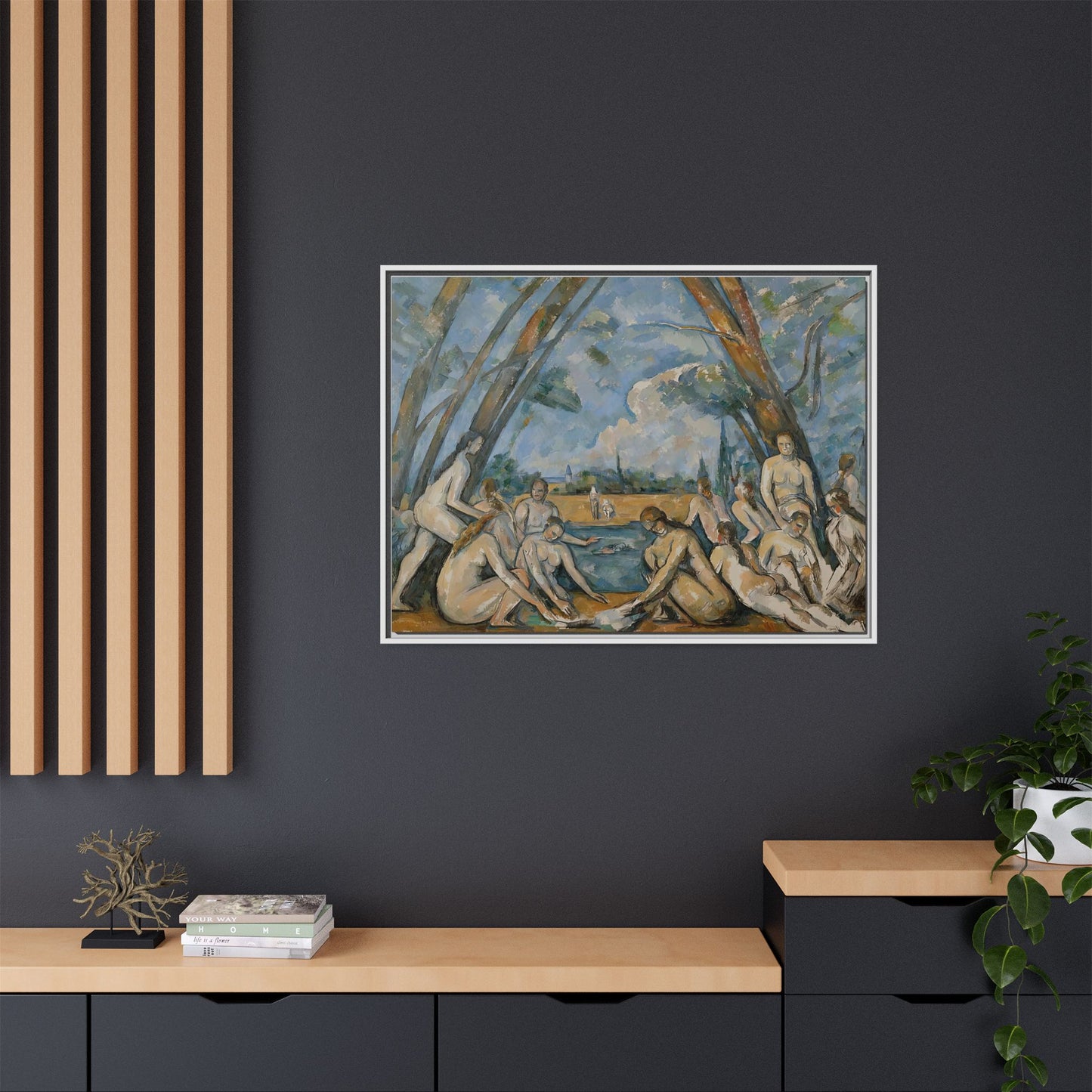 Cézanne, Paul - The Large Bathers (1906) - Matte Canvas, Framed