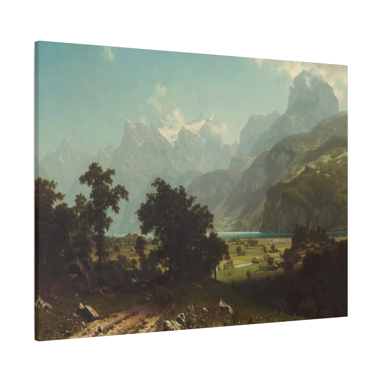 Bierstadt, Albert - Lake Lucerne (1858) - Canvas Block, unframed