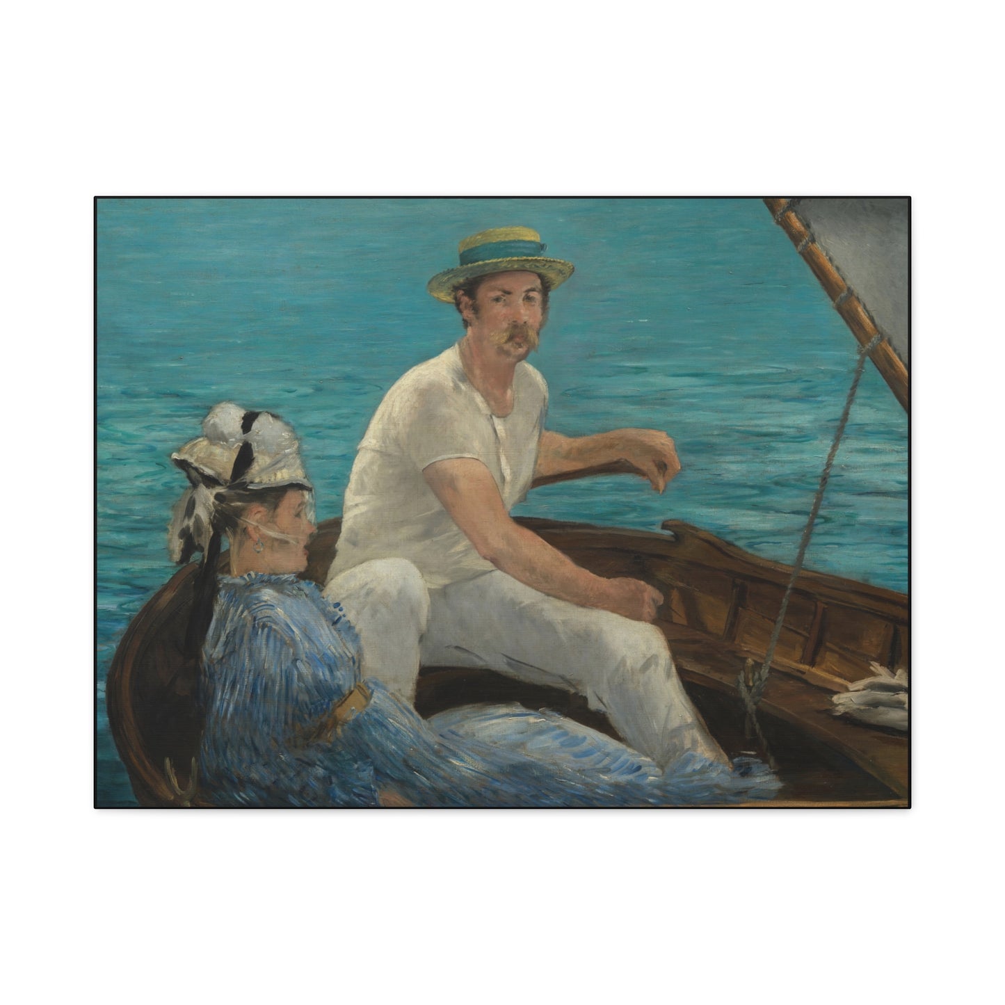 Manet, Édouard - Boating (1874) - Canvas Block, unframed