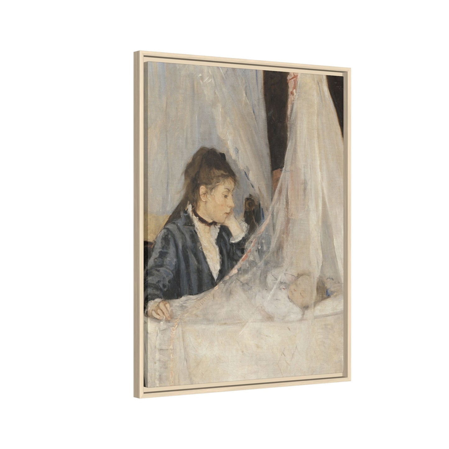 Morisot, Berthe - The Cradle (1872) - Matte Canvas, Framed