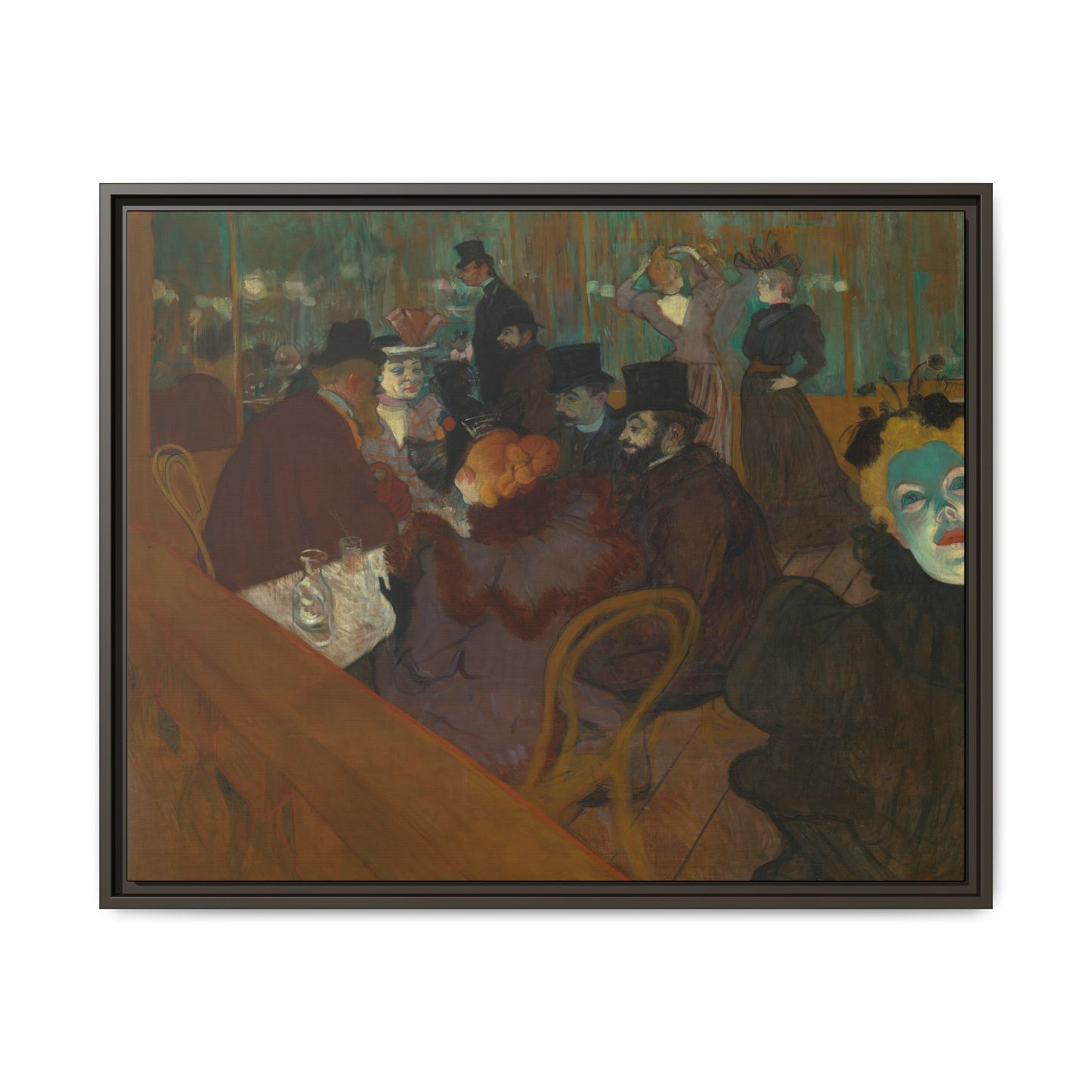 Toulouse-Lautrec, Henri - At the Moulin Rouge (1892) - Matte Canvas, Framed