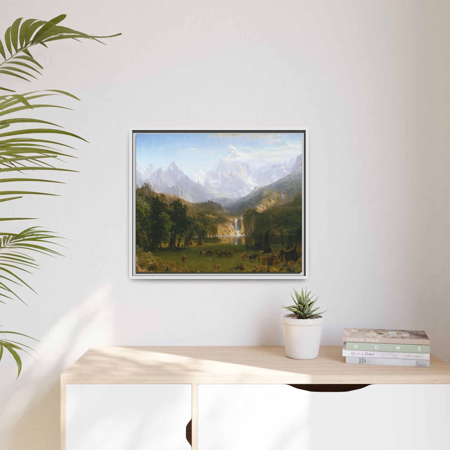 Bierstadt, Albert - The Rocky Mountains, Lander’s Peak (1863) - Matte Canvas, Framed