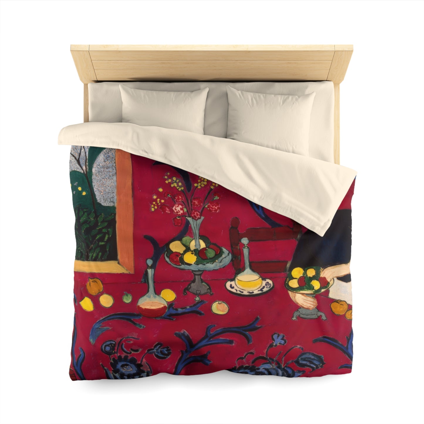 Matisse, Henri - The Dessert Harmony in Red (1908) - Microfiber Duvet Cover