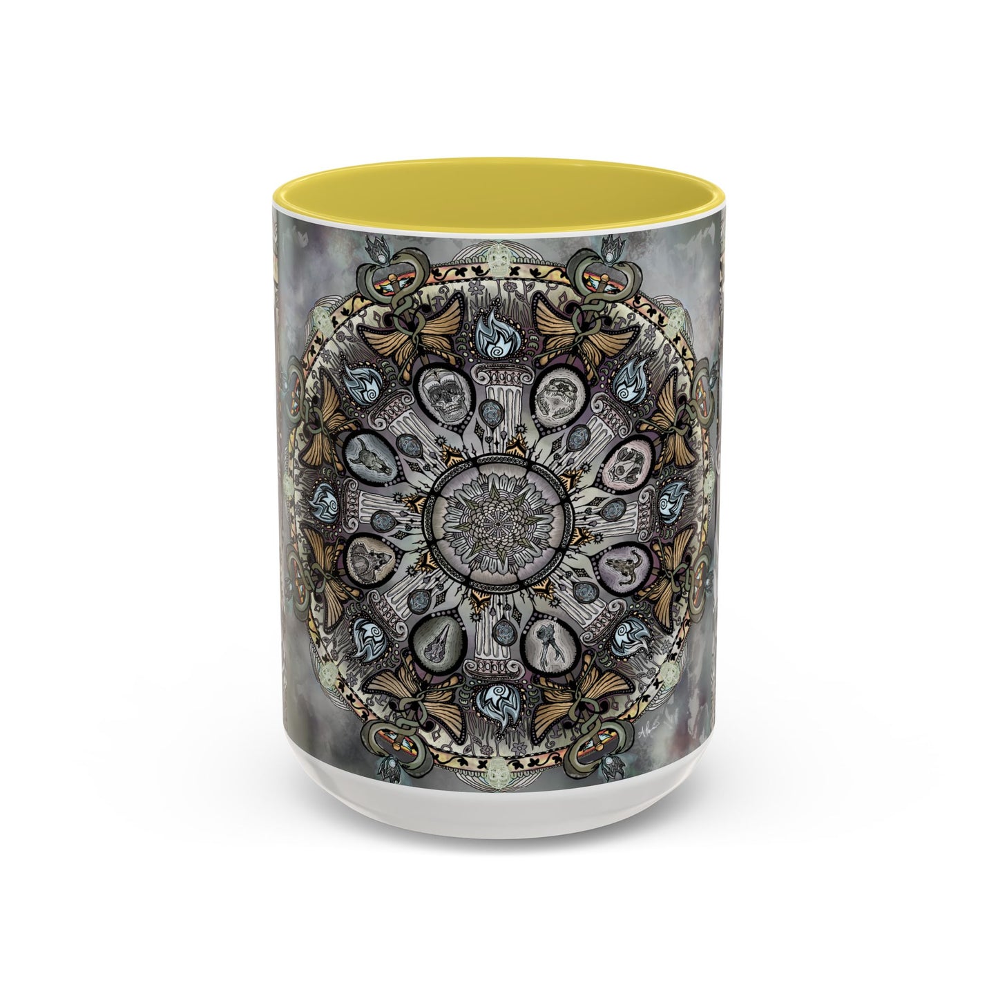 Pacio, Adam - Memento Mori Mandala - Colorful Accent Mugs