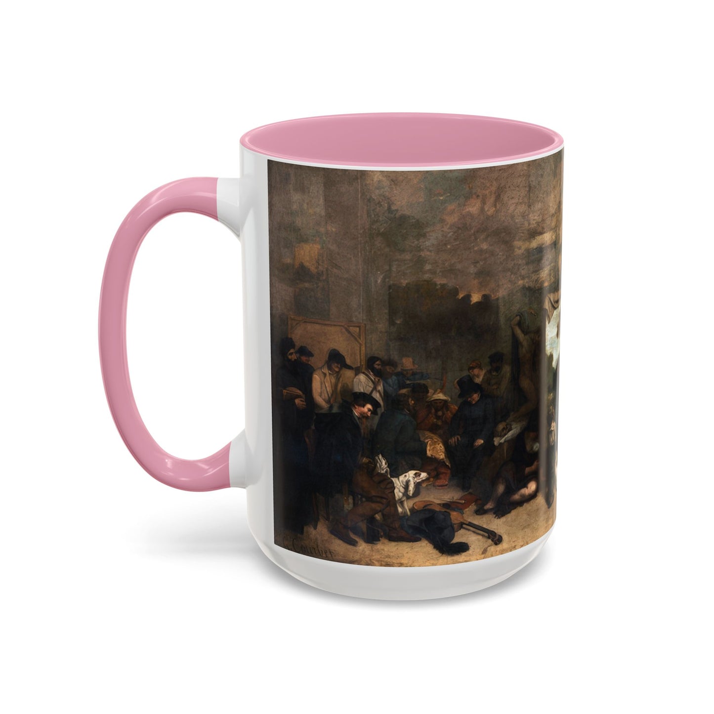 Courbet, Gustave - The Painter’s Studio (1855) - Colorful Accent Mugs