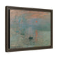 Monet, Claude - Impression, Sunrise (1872) - Matte Canvas, Framed