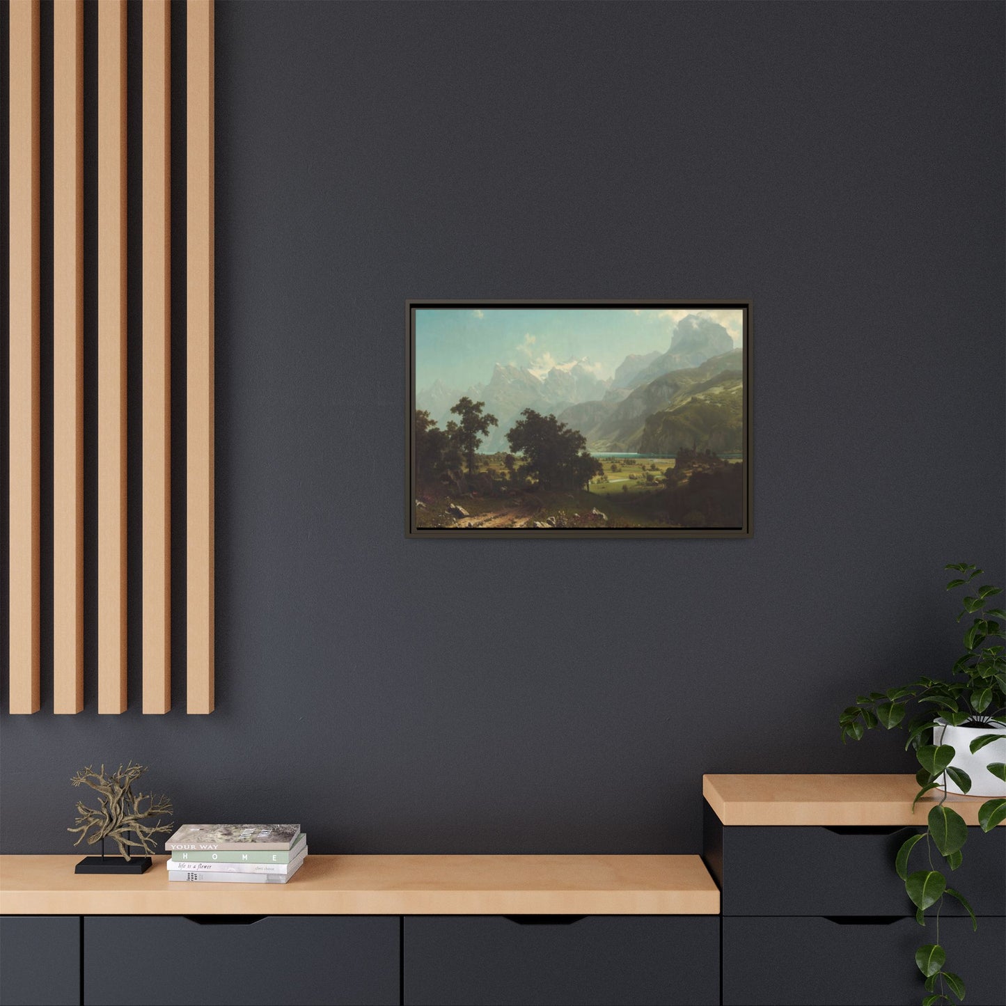 Bierstadt, Albert - Lake Lucerne (1858) - Matte Canvas, Framed