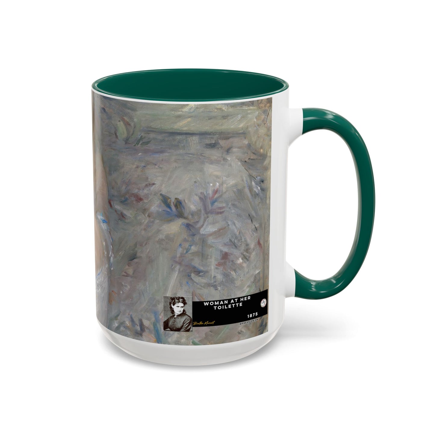 Morisot, Berthe - Woman at Her Toilette (1880) - Colorful Accent Mugs