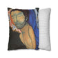 Filiger, Charles - The Recumbent Christ (1895) - Suede Square Pillowcase