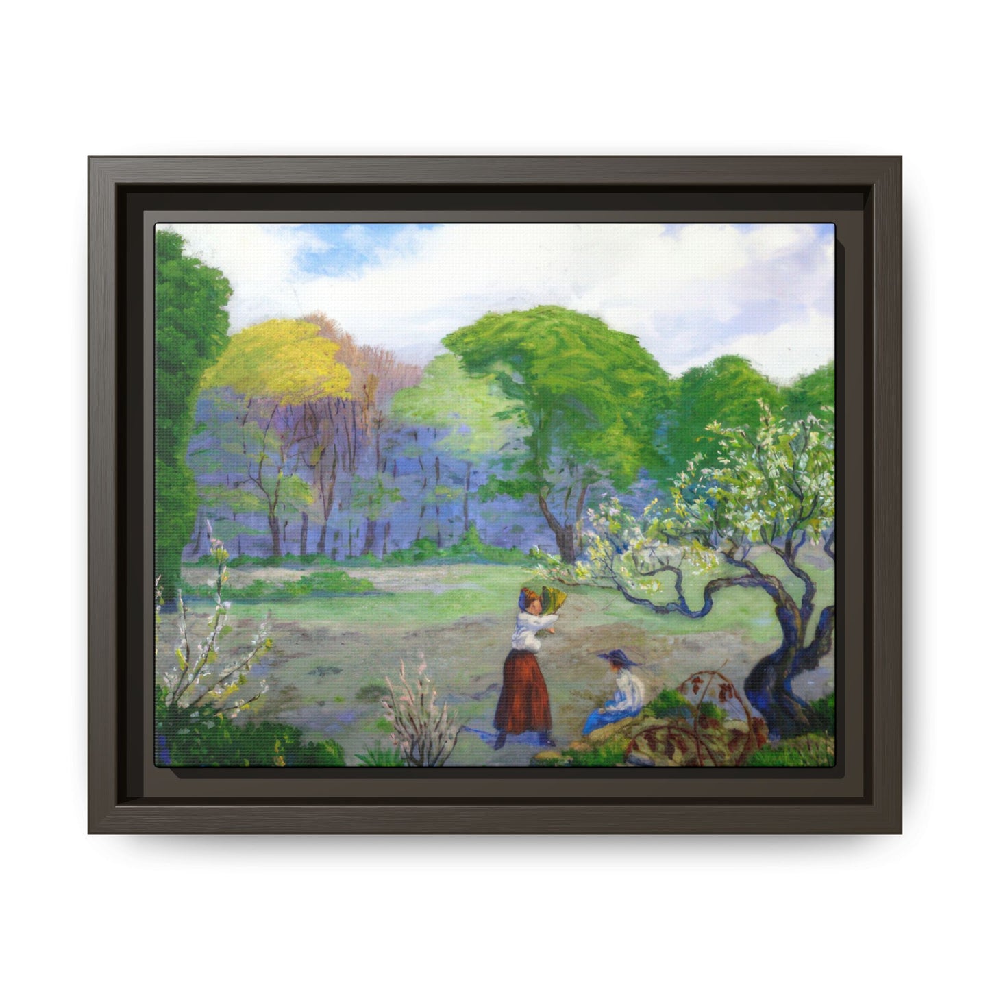 Ranson, Paul - Picking Flowers (1890) - Matte Canvas, Framed