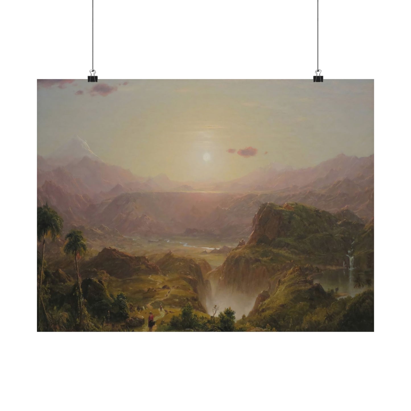 Church, Frederic Edwin - The Andes of Ecuador  (1854) - Satin Posters