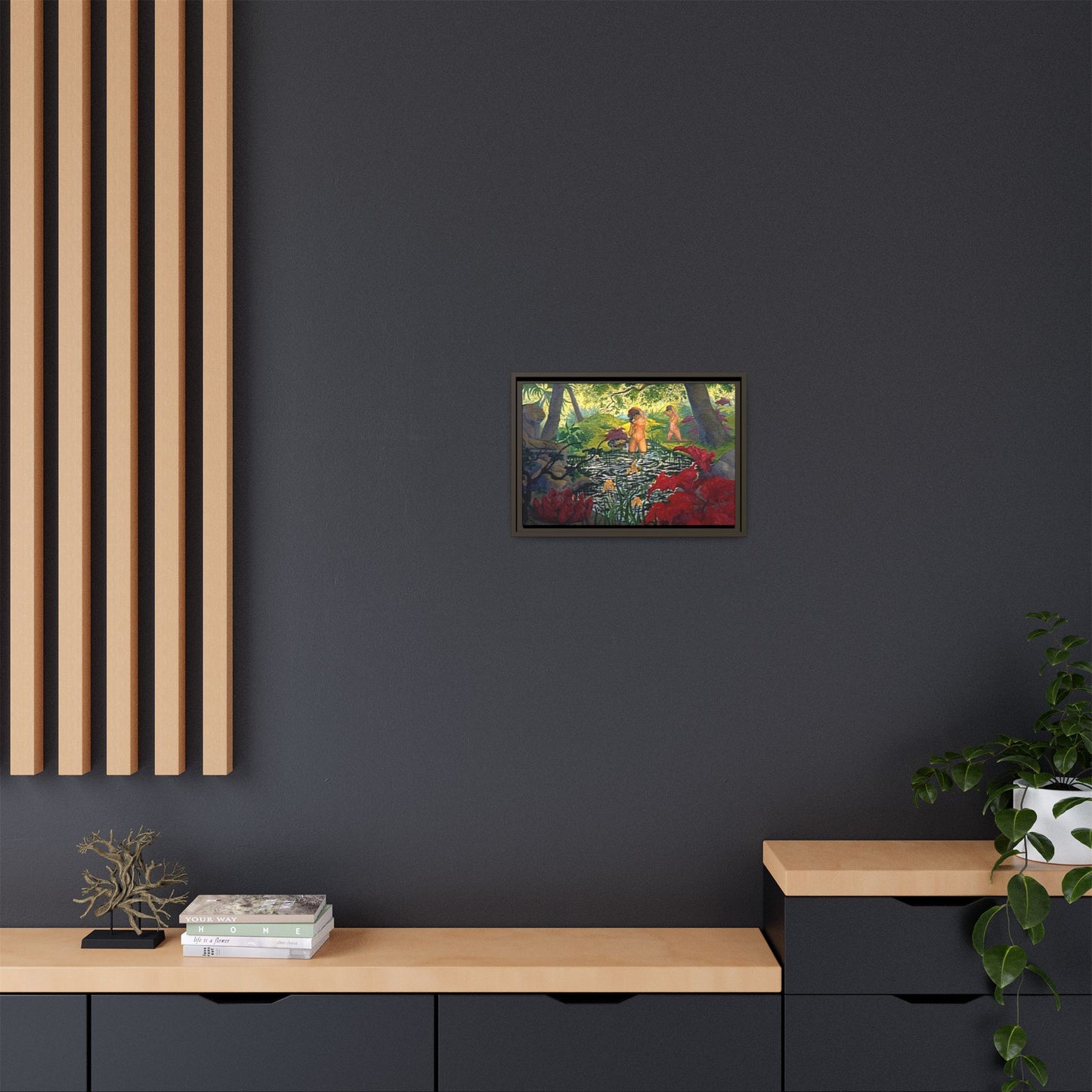 Ranson, Paul - The Lotus Bather (1906) - Matte Canvas, Framed