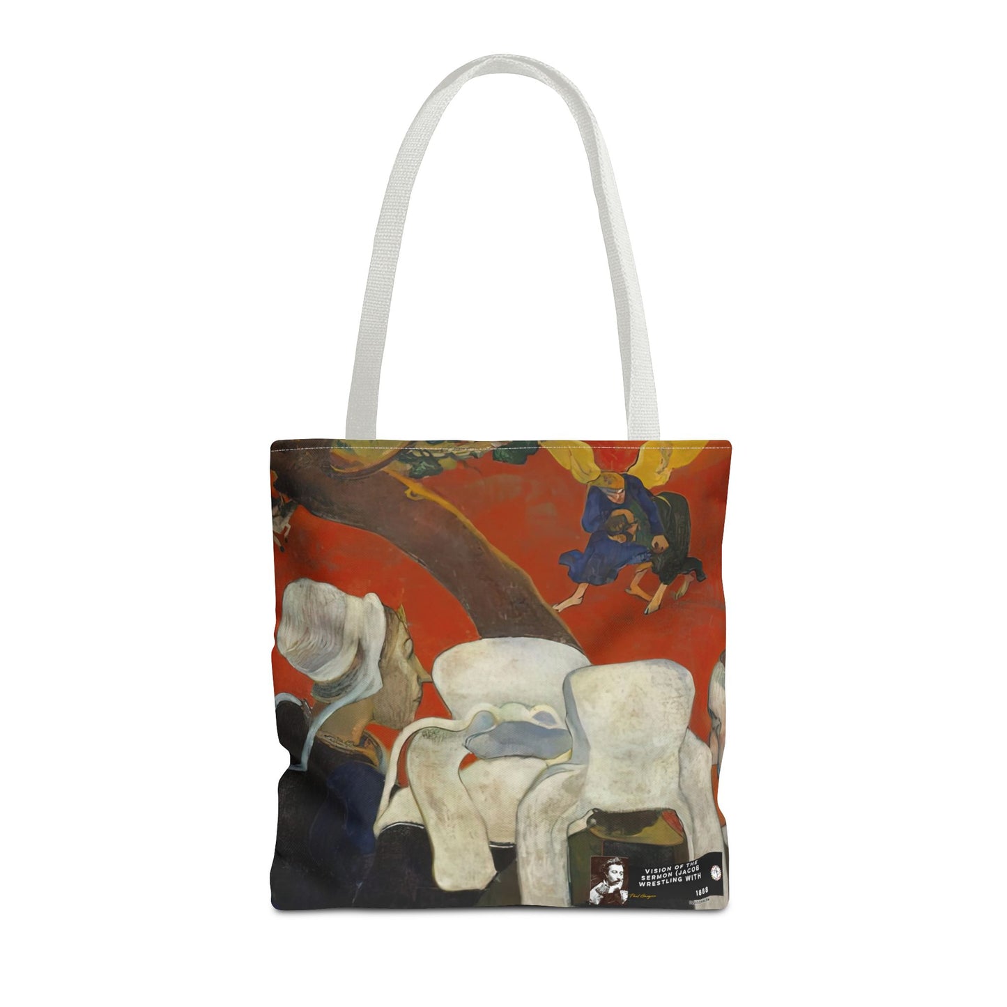 Gauguin, Paul - Vision of the Sermon (Jacob Wrestling with the Angel) (1888) - Tote Bag