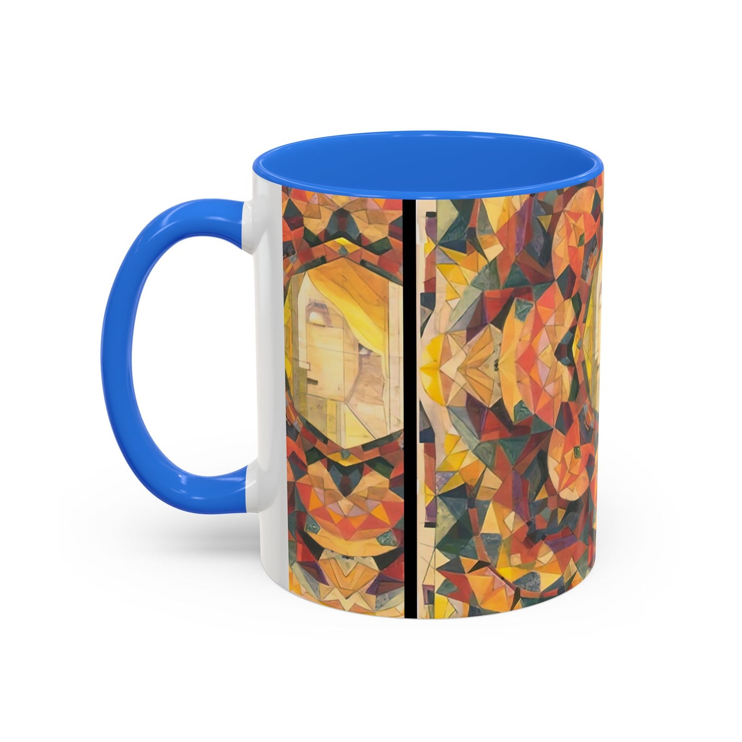 Filiger, Charles - Woman’s Head with Closed Eyes (1893) - Colorful Accent Mugs