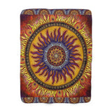 Solar Disc Mandala - Sherpa Fleece Blanket