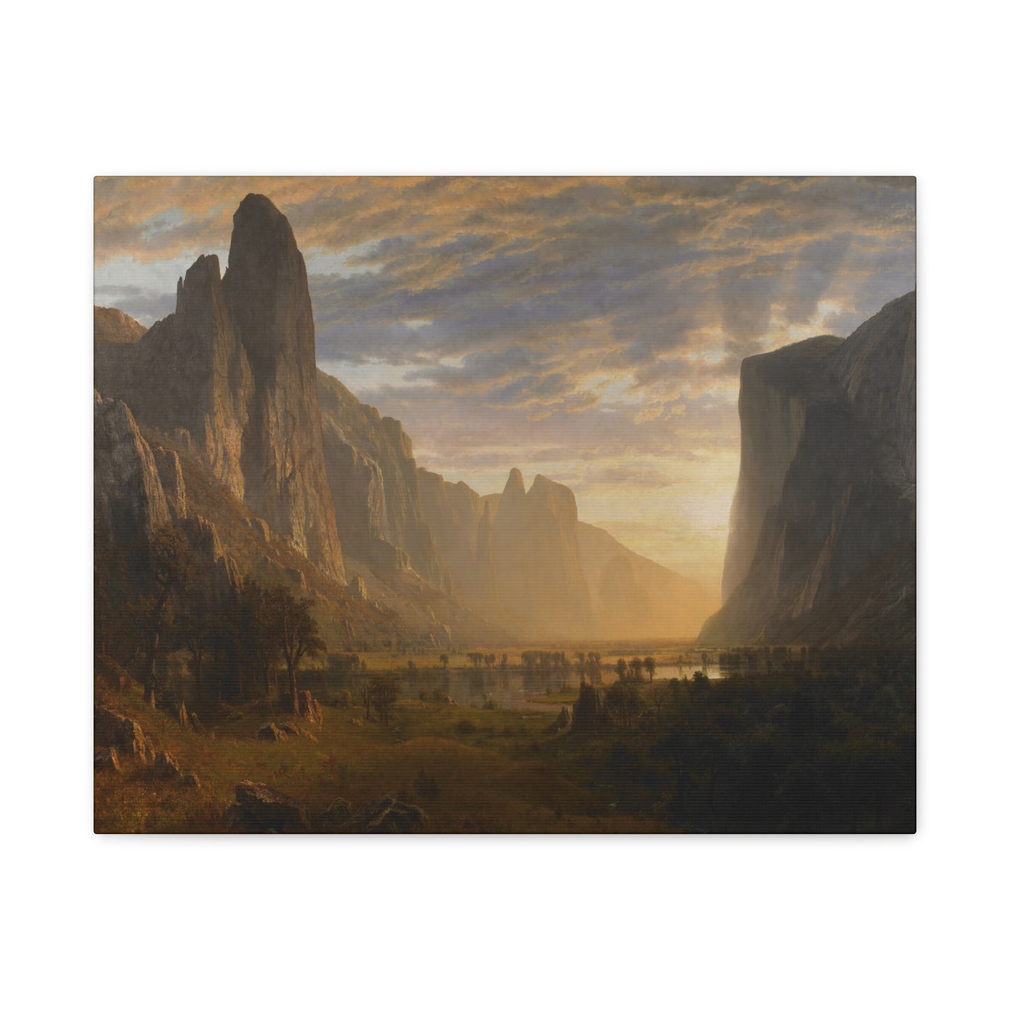 Bierstadt, Albert - Looking Down Yosemite Valley (1865) - Canvas Block, unframed