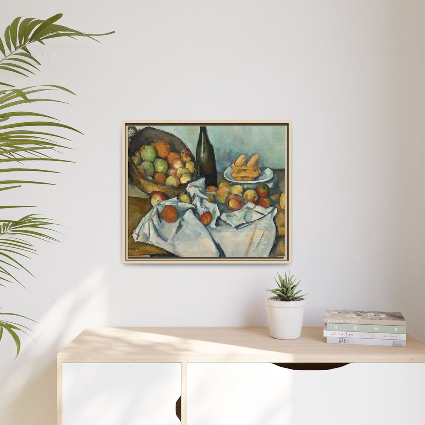Cézanne, Paul - Basket of Apples (1893) - Matte Canvas, Framed
