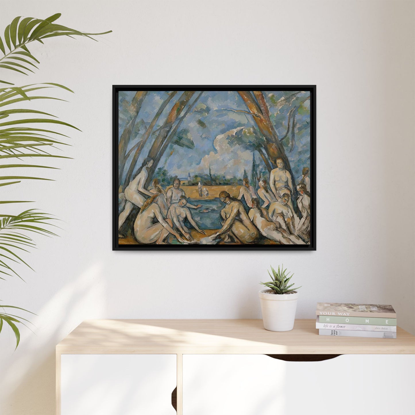 Cézanne, Paul - The Large Bathers (1906) - Matte Canvas, Framed