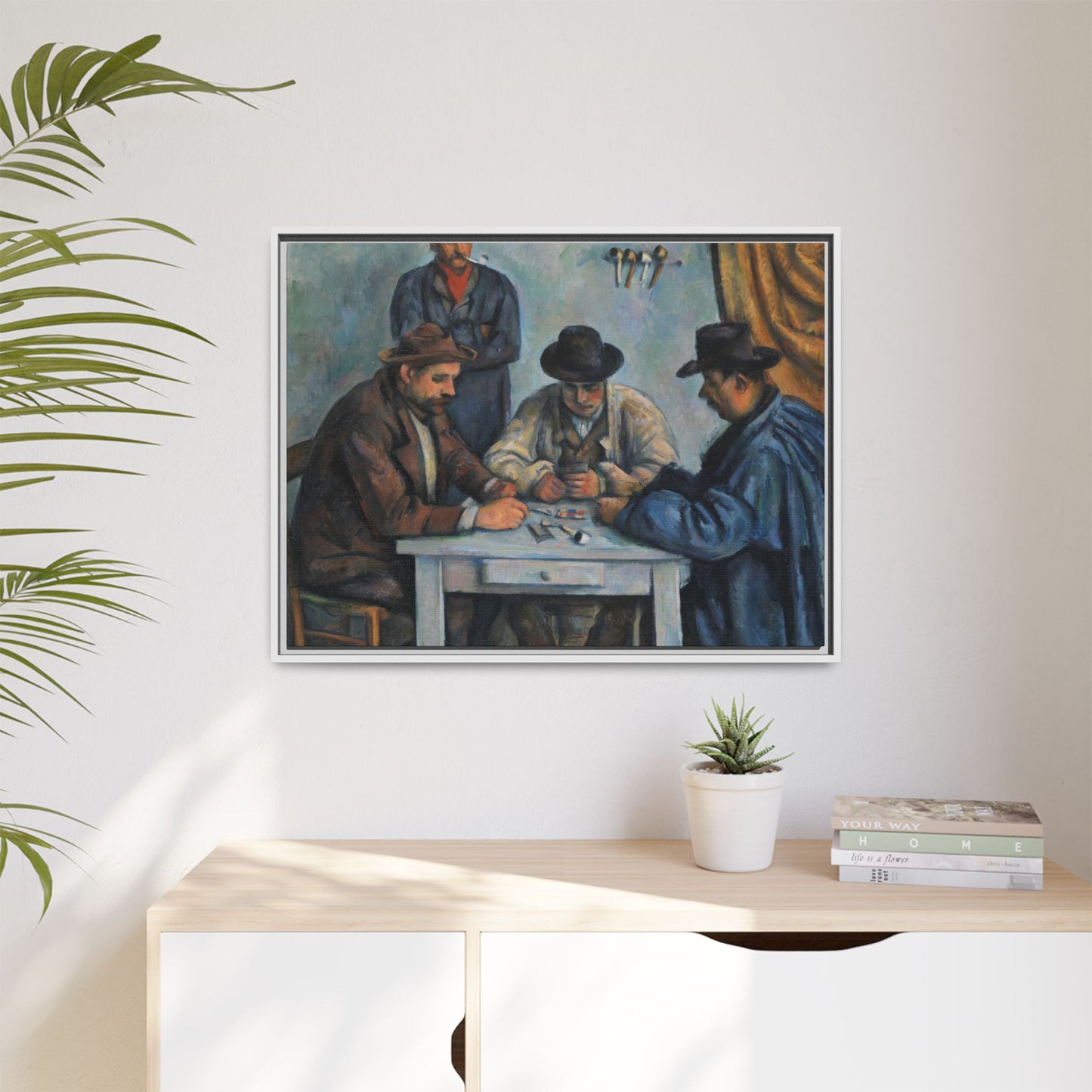 Cézanne, Paul - The Card Players (1892) - Matte Canvas, Framed