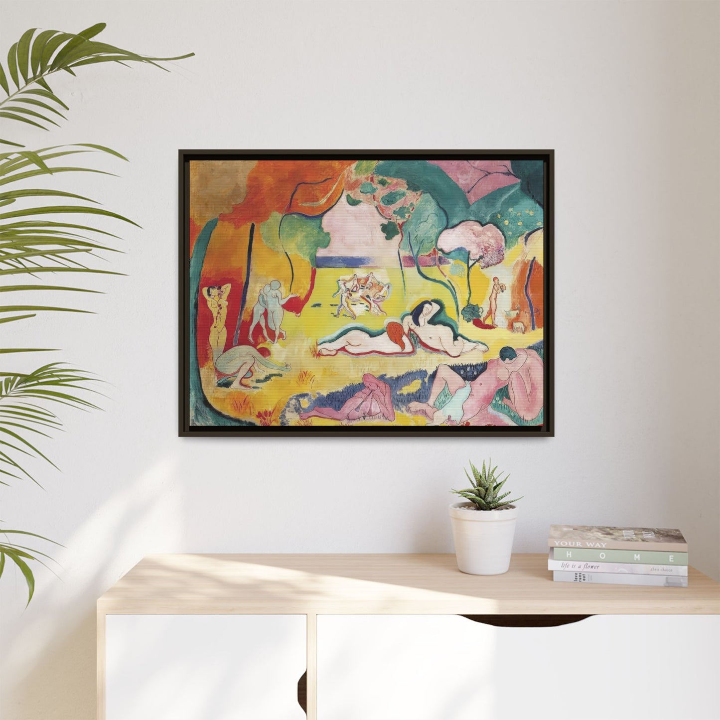 Matisse, Henri - The Joy of Life (1905) - Matte Canvas, Framed